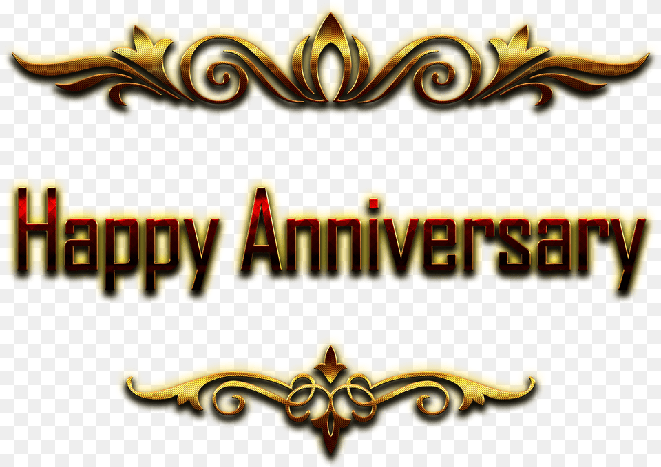 Happy Anniversary Decorative Name, Logo, Symbol, Emblem Free Png Download