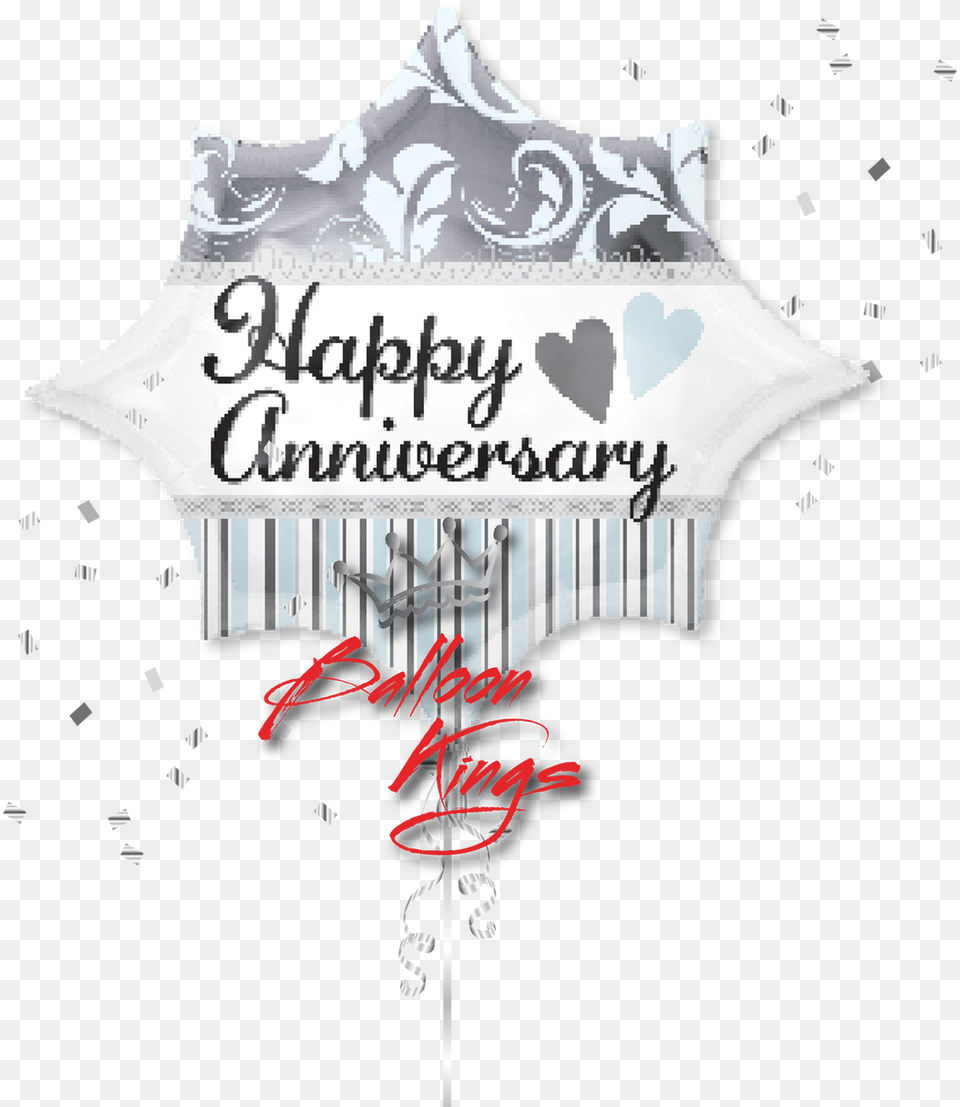 Happy Anniversary Elegant Happy Anniversary Stick Balloon, Person, Text Png