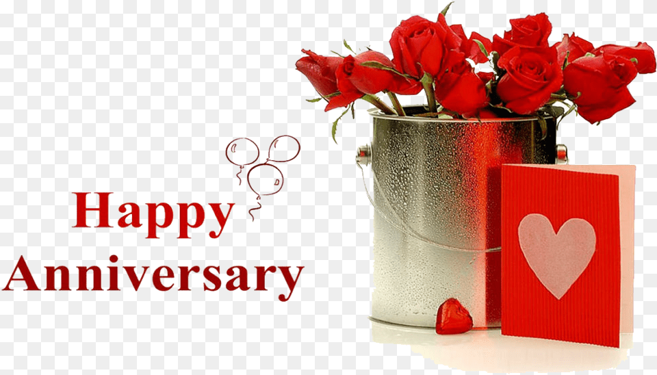 Happy Anniversary Happy Wedding Anniversary, Flower, Plant, Rose, Jar Free Png