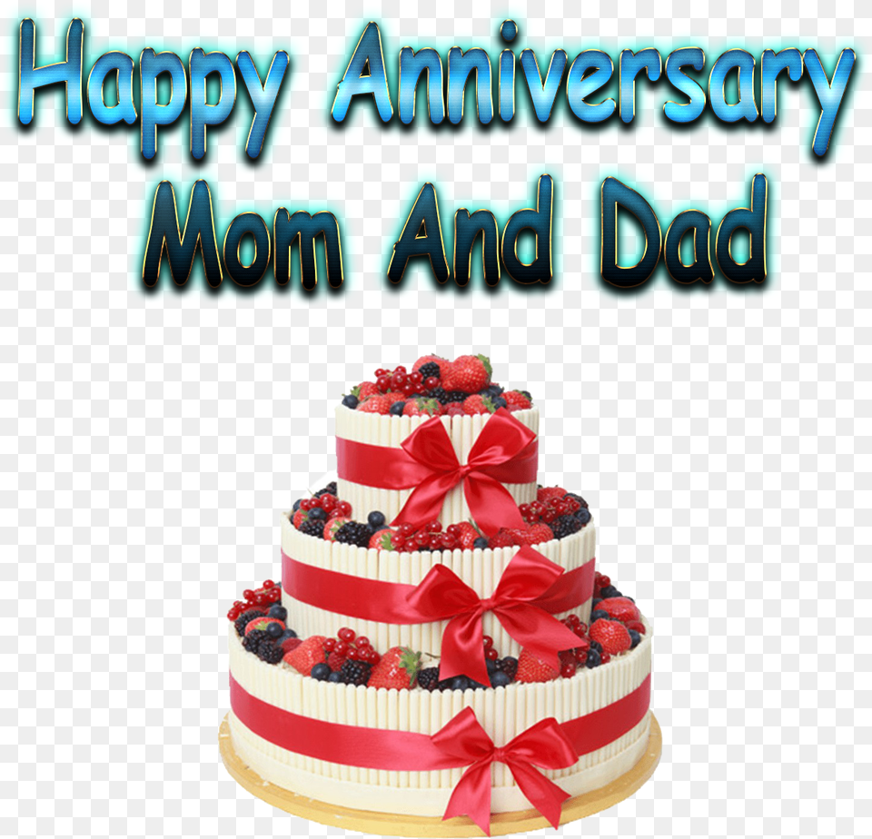 Happy Anniversary Mom And Dad Pic Birthday Cake, Dessert, Food, Birthday Cake, Cream Free Png
