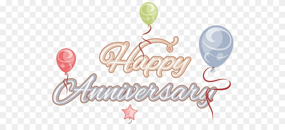 Happy Anniversary Photo Anniversary Emoticons, Balloon, People, Person, Text Free Png