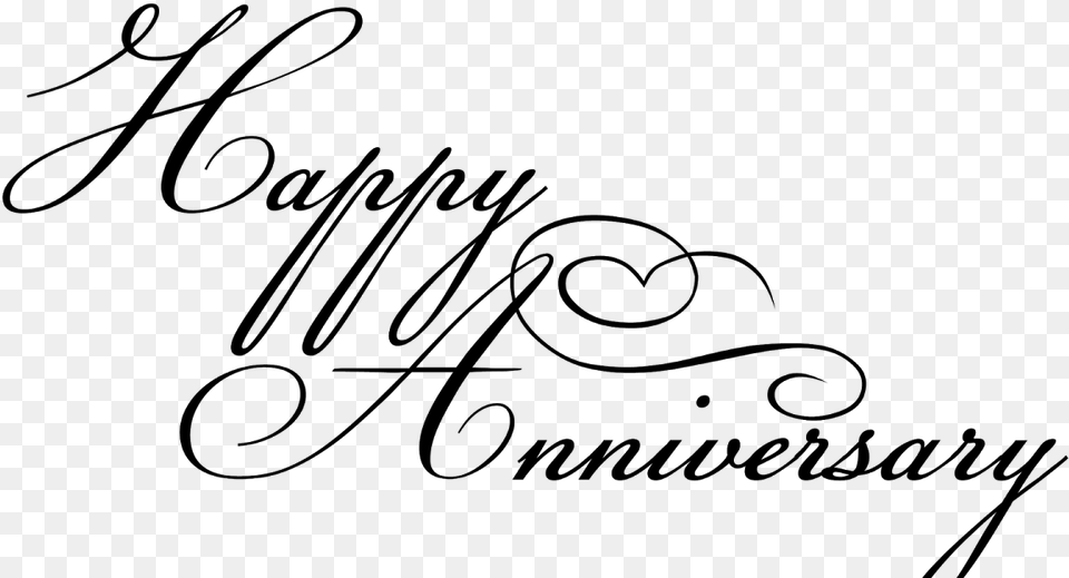 Happy Anniversary Text, Gray Free Png Download