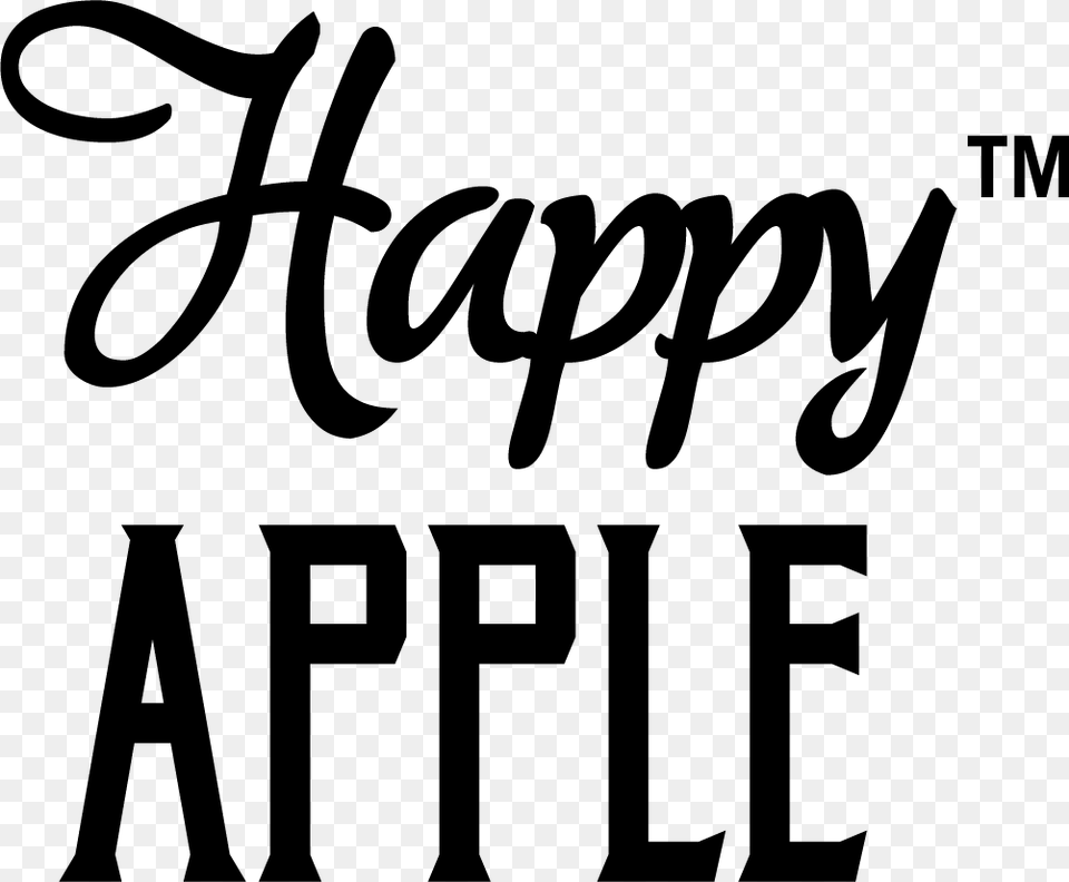 Happy Apple, Text Free Png Download