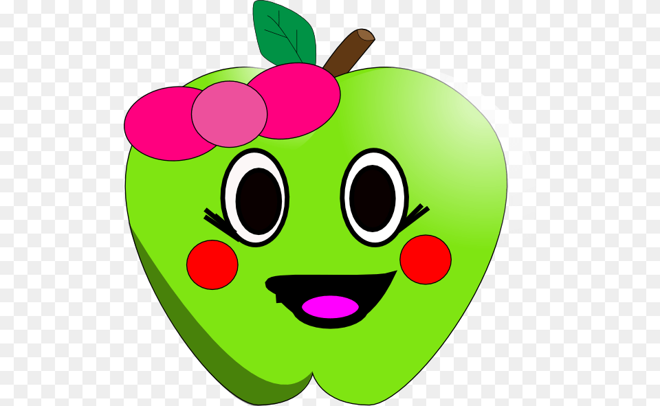 Happy Apple Clipart Vector Library Library Happy Apple Cute Apple Clip Art, Food, Fruit, Plant, Produce Free Png