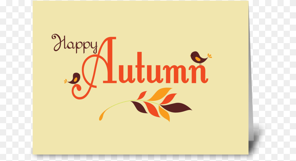 Happy Autumn Greeting Card Greeting Card, Envelope, Greeting Card, Mail, Text Free Transparent Png