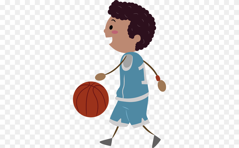 Happy Basketball Player Kids Sticker, Baby, Person, Art, Painting Png Image