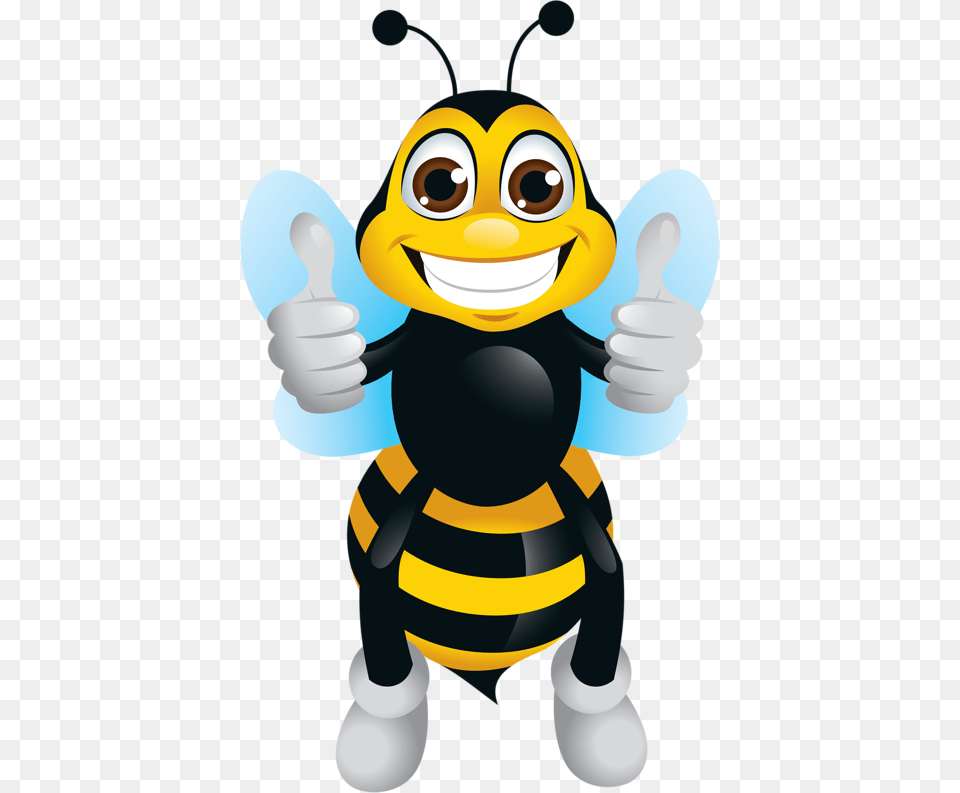 Happy Bee, Animal, Insect, Invertebrate, Honey Bee Png Image