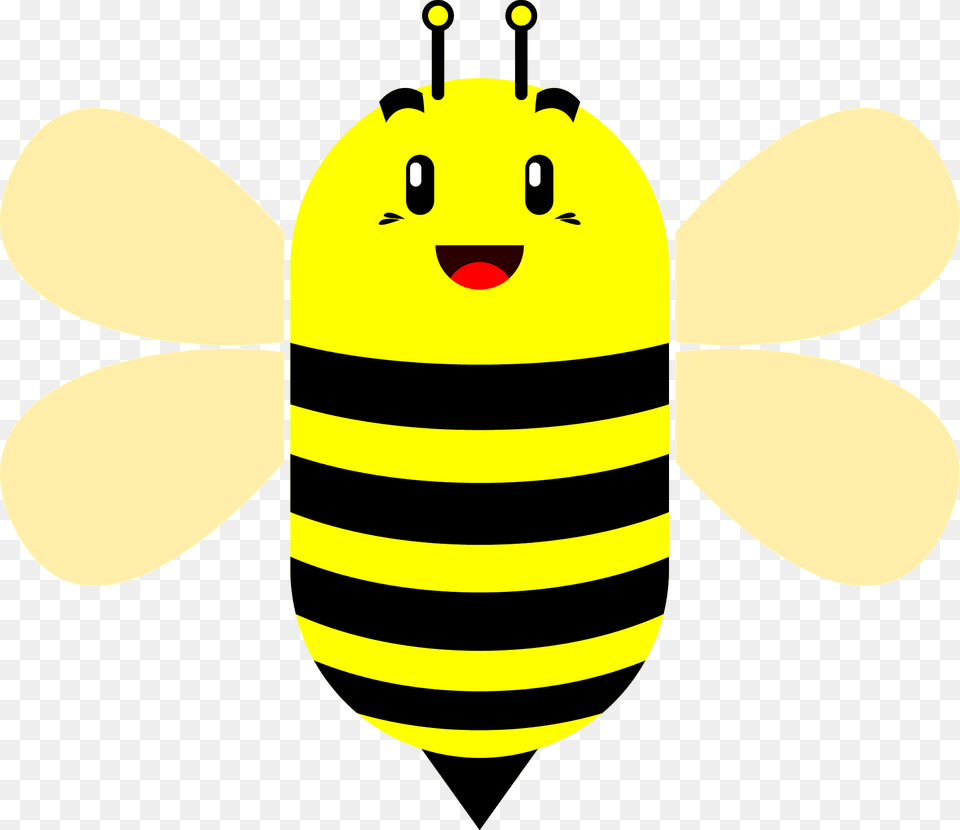 Happy Bee Clipart, Animal, Insect, Invertebrate, Honey Bee Free Png