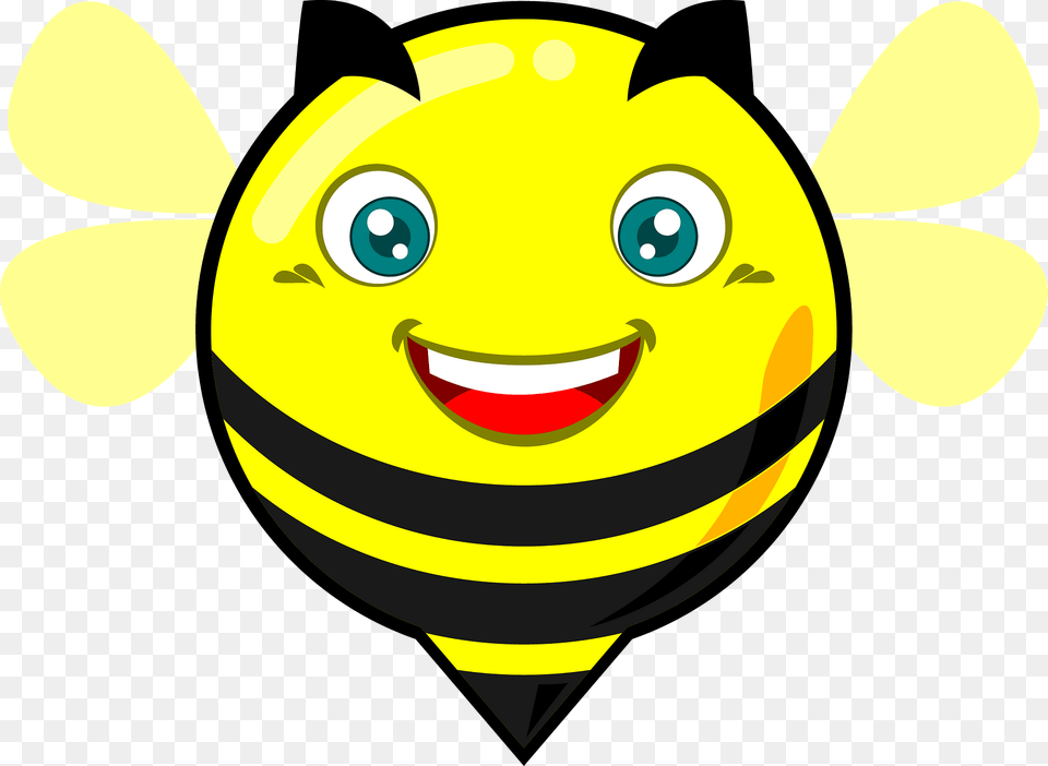 Happy Bee Clipart Free Transparent Png