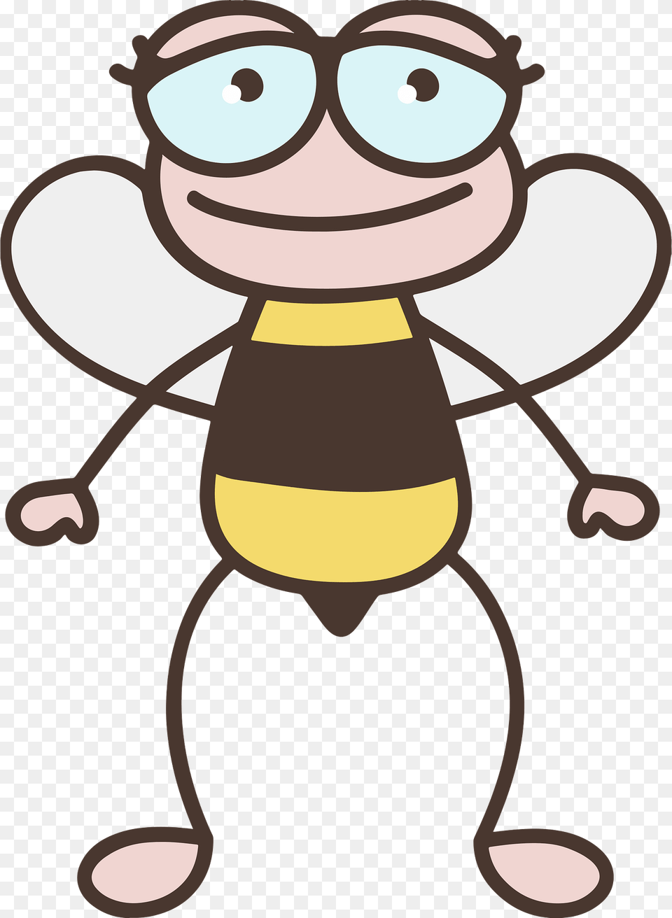 Happy Bee Clipart, Animal, Invertebrate, Insect, Honey Bee Png
