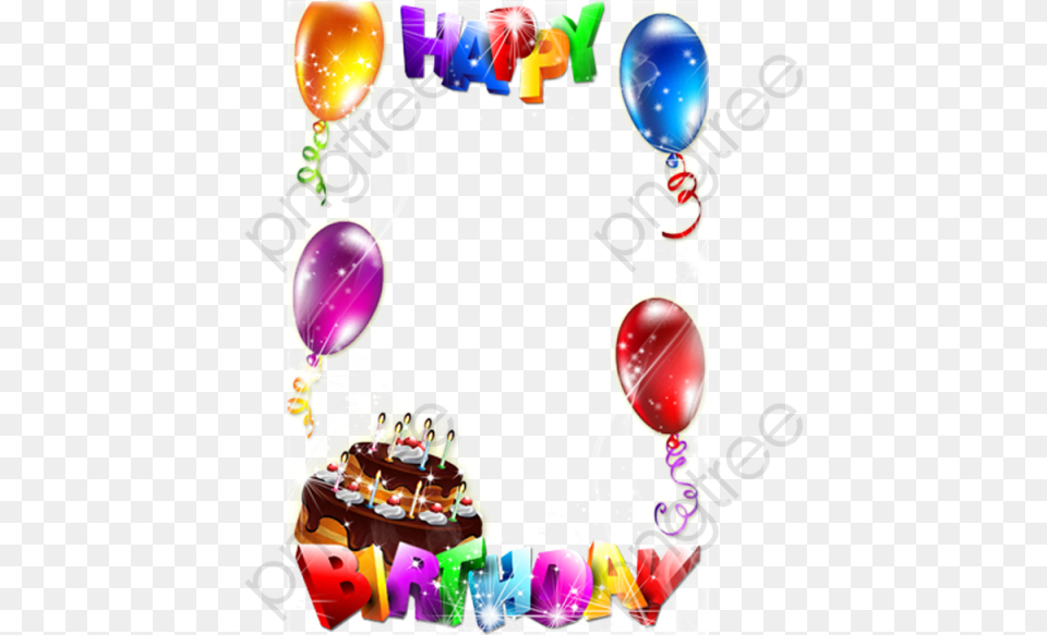Happy Birthday 2 Photos Frames, Balloon, People, Person, Art Free Png Download