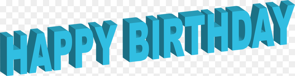Happy Birthday 3d Graphic Design, Turquoise, Text, City, Art Free Png