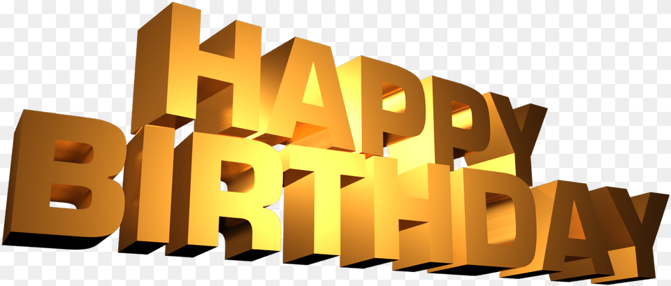 Happy Birthday 3d Text Transparent U0026 Clipart Happy Birthday Text, Lighting, Architecture, Building, Gold Png Image
