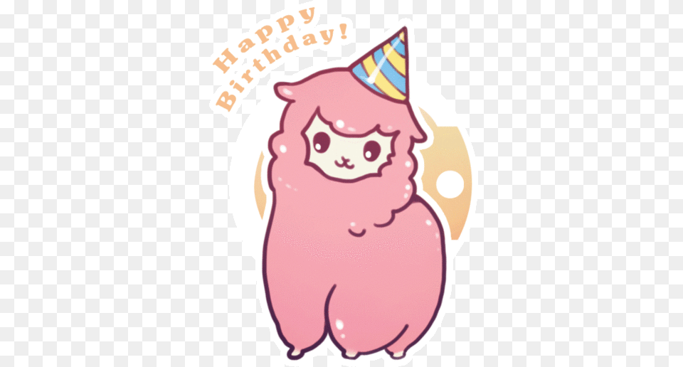 Happy Birthday Alpaca Gif, Clothing, Hat, Baby, Person Free Transparent Png