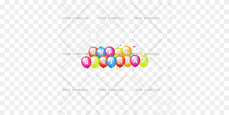 Happy Birthday Am Image With Transparent Background Circle, Balloon Free Png