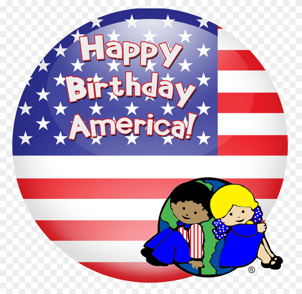 Happy Birthday America Of July Activities For Children, American Flag, Flag, Baby, Person Png Image