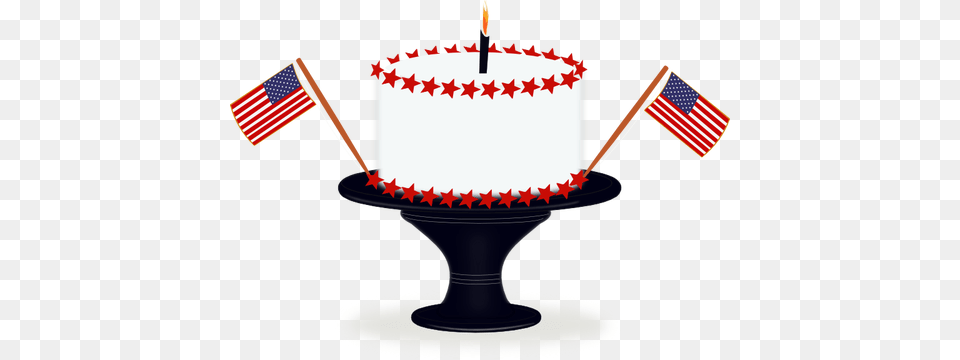 Happy Birthday America Vector American Flag, Birthday Cake, Cake, Cream Png Image