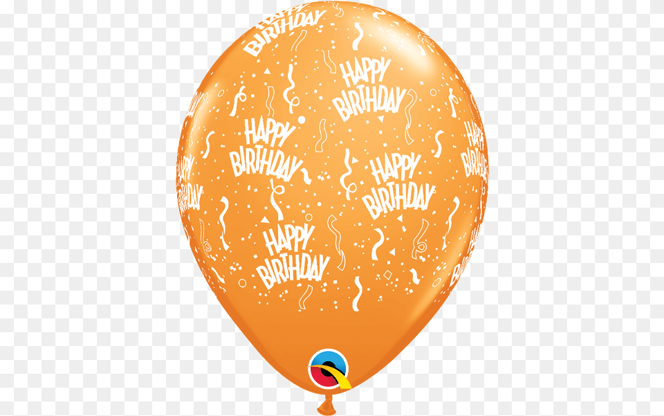 Happy Birthday Around Orange 11 Balloons Balloon, Clothing, Hardhat, Helmet Png