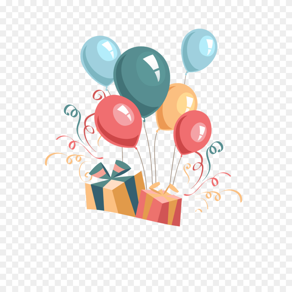 Happy Birthday Background Download Vector, Balloon, People, Person, Birthday Cake Free Png