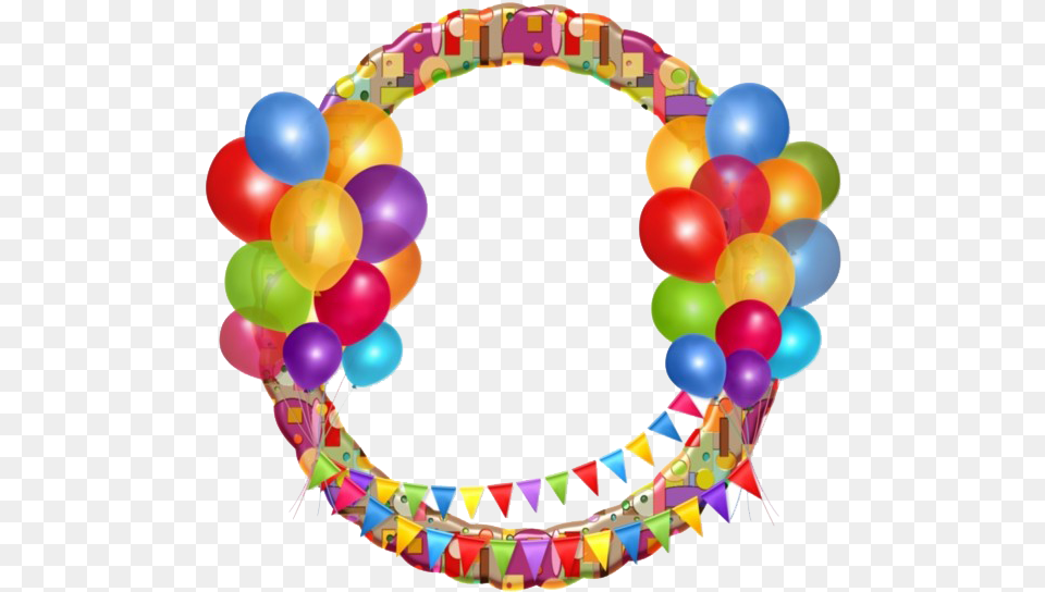Happy Birthday Balloon Frame Transparent Photo Border Transparent Background Birthday Frame, People, Person Free Png
