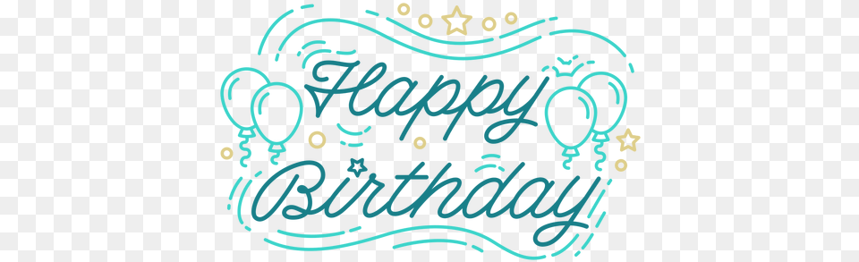 Happy Birthday Balloons Lettering Transparent Feliz Lettering, Pattern, Text Png