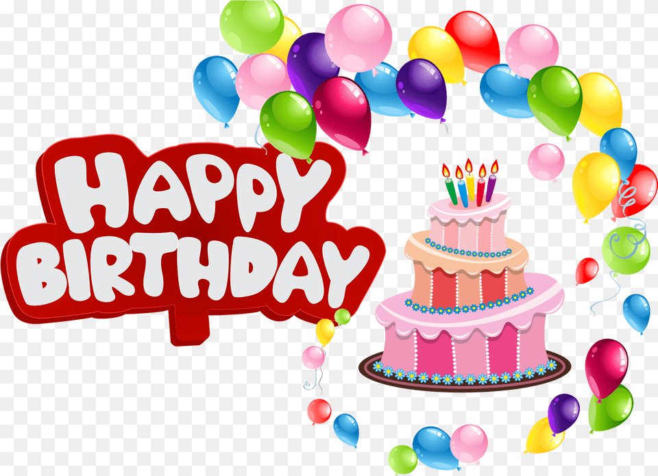 Happy Birthday Balloons Names Happy Birthday Cake, Person, People, Food, Dessert Png
