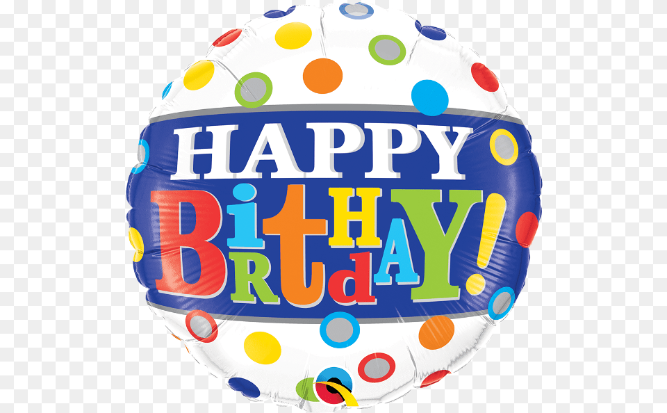 Happy Birthday Band U0026 Dots Balloon Balloon, Food, Birthday Cake, Cake, Cream Free Png