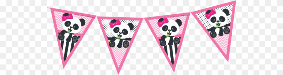 Happy Birthday Banderines Pandas, Triangle, Clothing, Lingerie, Underwear Free Png Download