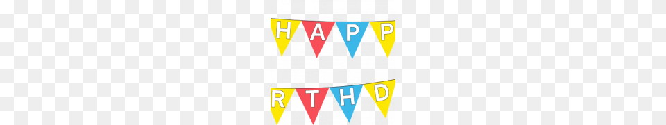 Happy Birthday Banner Image, Text, Triangle Free Png Download