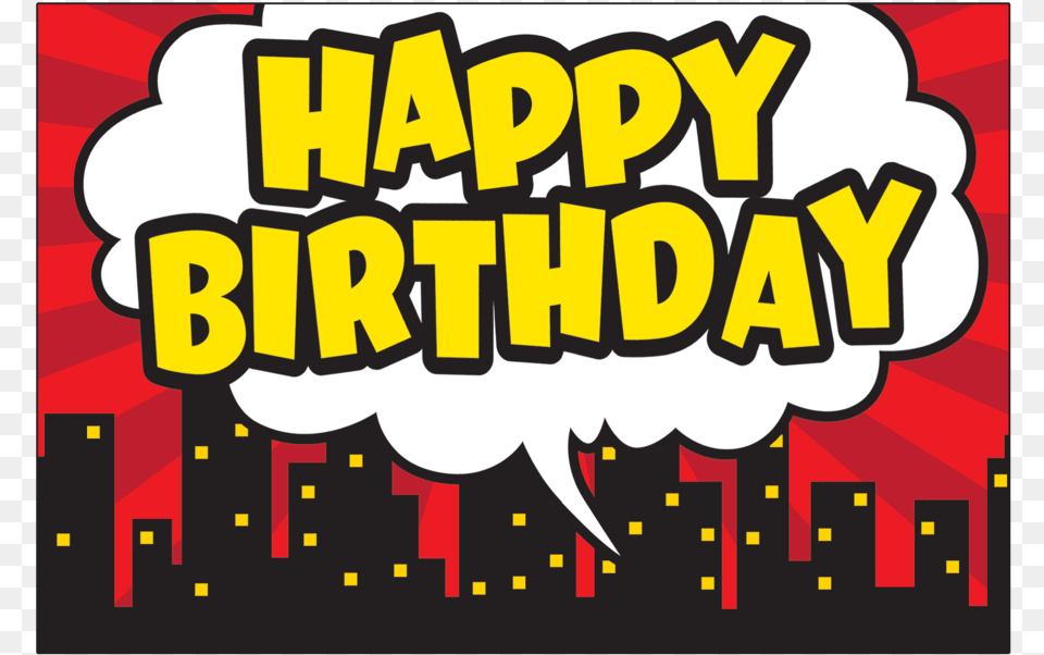 Happy Birthday Banner Superhero, Dynamite, Weapon Free Transparent Png