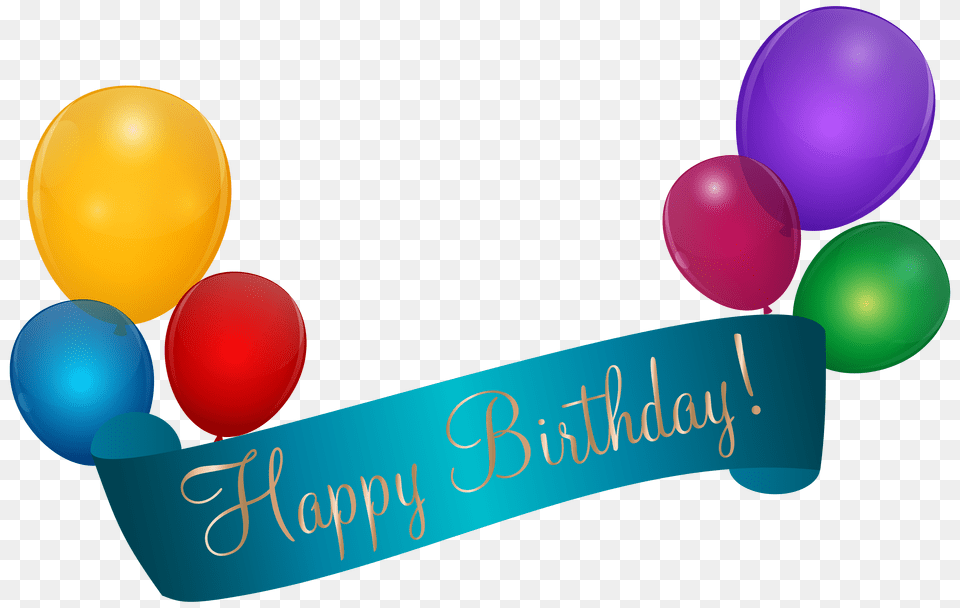 Happy Birthday Banner Clip, Balloon, People, Person, Text Free Transparent Png