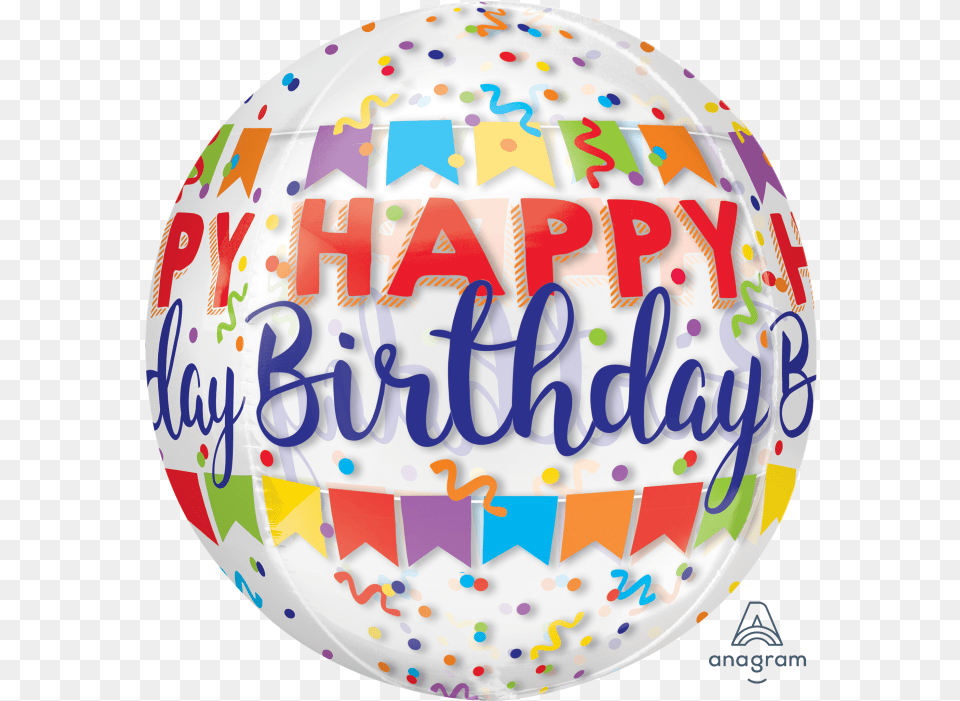 Happy Birthday Bash Orbz Happy Birthday Round Banner, Food, Birthday Cake, Cake, Cream Png