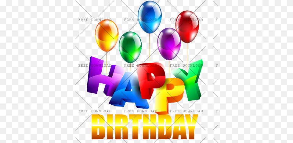 Happy Birthday Bi Image With Animated Happy Birthday Gif, Balloon, People, Person Free Png Download