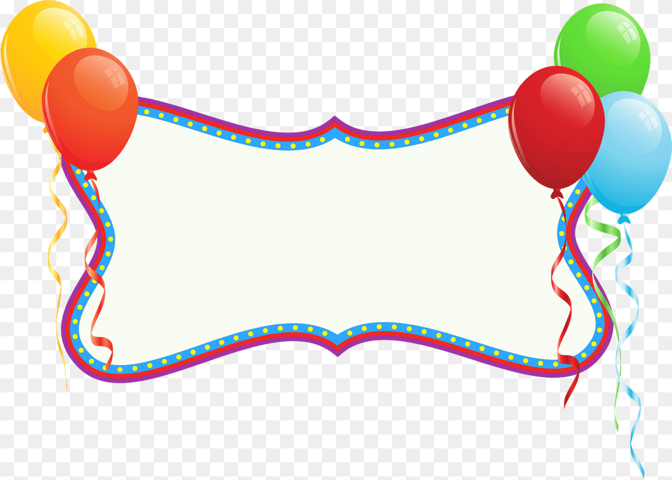 Happy Birthday Birthday Wishes Birthday Frames Banner With Balloons, Balloon Free Png Download