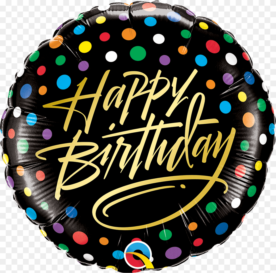 Happy Birthday Black Balloon, Birthday Cake, Cake, Cream, Dessert Free Png Download