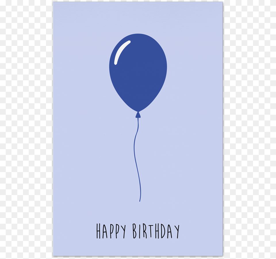 Happy Birthday Blue Art Card By People Of Tomorrow, Balloon Free Transparent Png