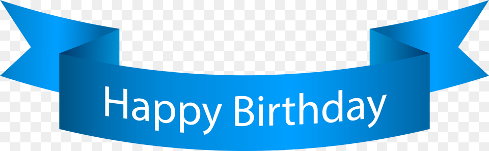 Happy Birthday Blue Banner, Text Png