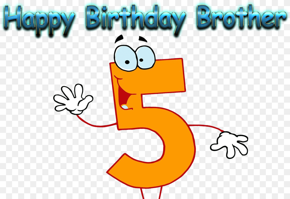 Happy Birthday Brother Pic Cartoon Numbers, Number, Symbol, Text Free Transparent Png