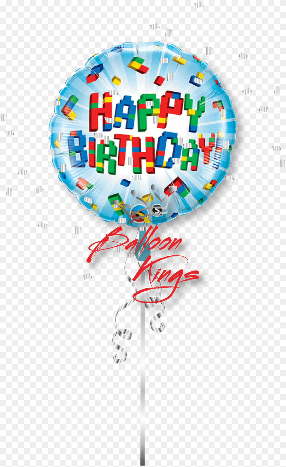 Happy Birthday Building Blocks Qualatex, Balloon Free Png