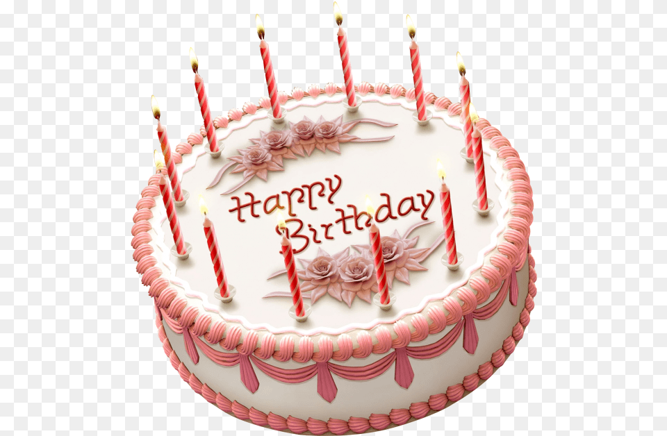 Happy Birthday Cake Happy Birthday Cake, Birthday Cake, Cream, Dessert, Food Free Png Download