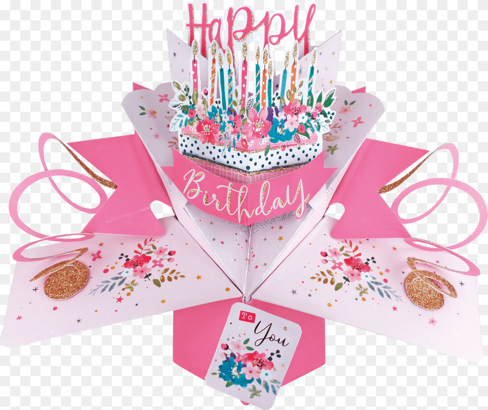 Happy Birthday Cake Pop Up Greeting Card Happy Birthday Pop Up Cards For Daughter, Birthday Cake, People, Person, Food Png Image