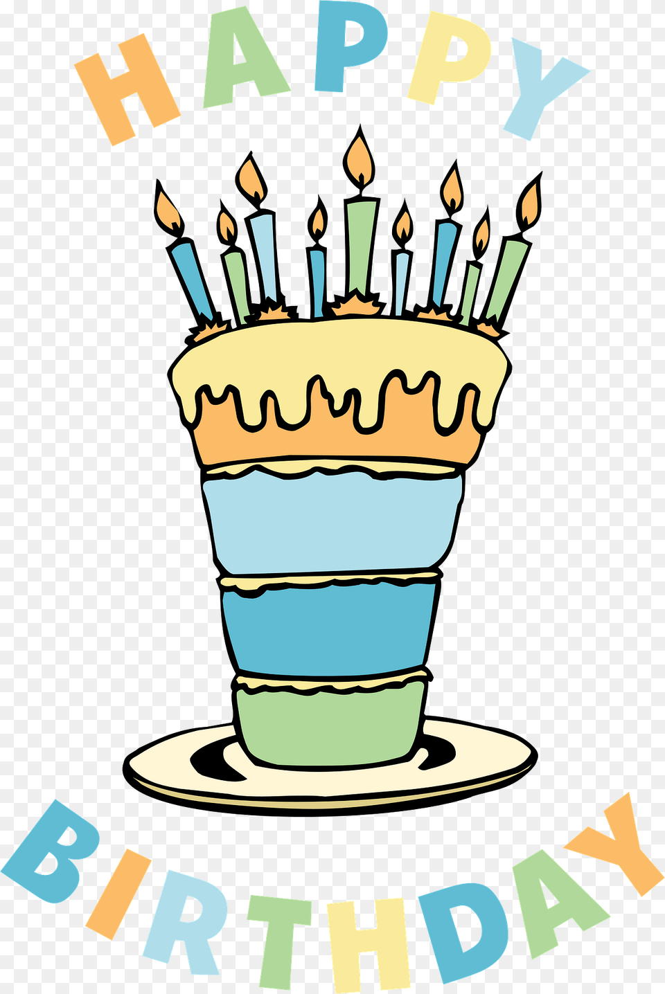 Happy Birthday Card Clipart, Advertisement, Poster, Cream, Dessert Png