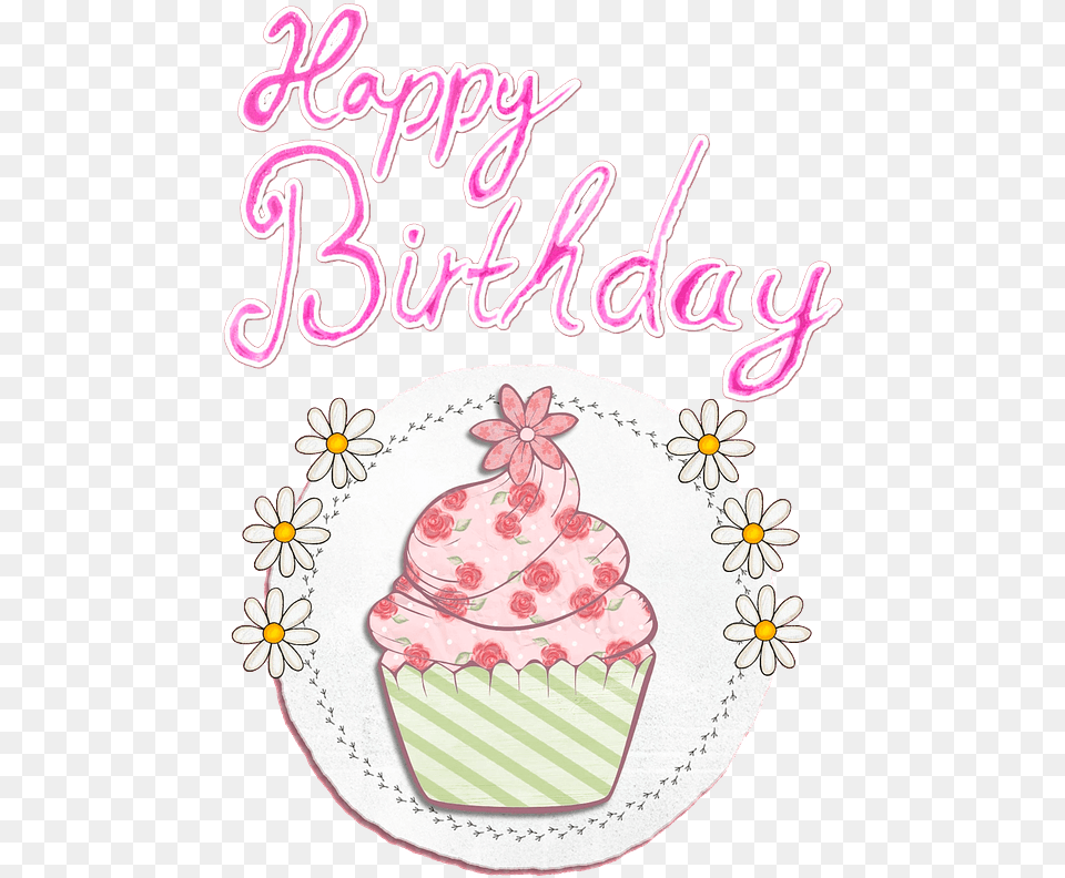 Happy Birthday Card Clipart Download Cake Decorating Supply, Cream, Cupcake, Dessert, Food Free Transparent Png