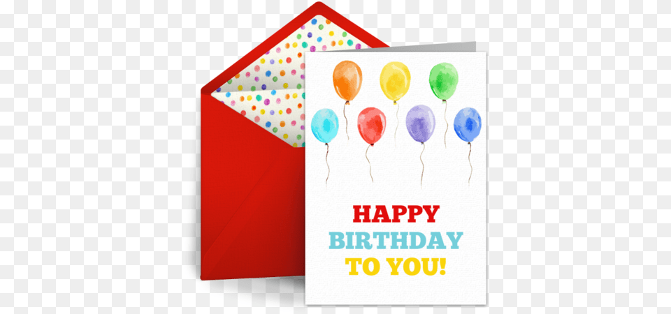 Happy Birthday Card Design Birthday Balloons For Wall Sticker Happiness Is Homemade, Envelope, Greeting Card, Mail, Balloon Free Transparent Png