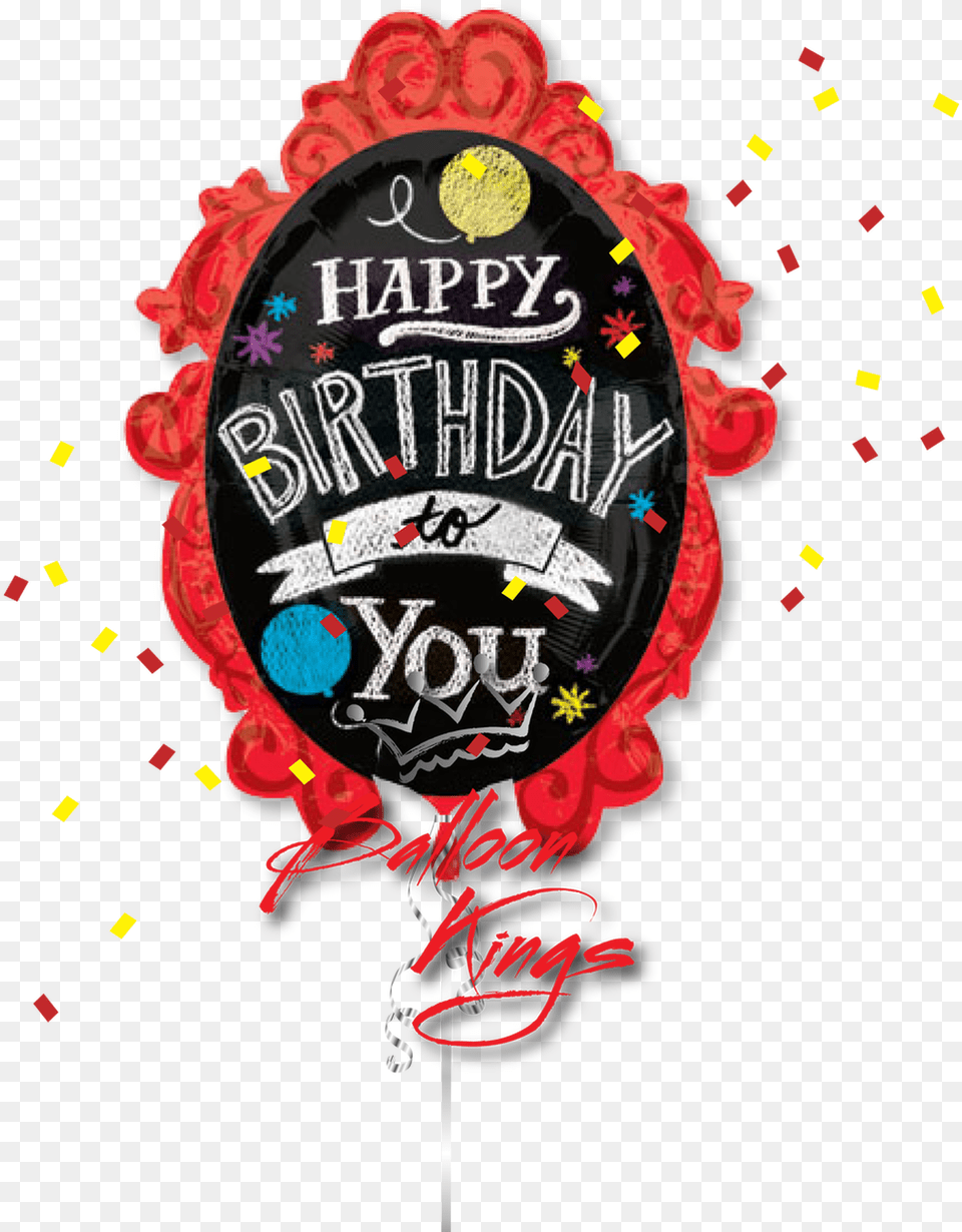 Happy Birthday Chalkboard Frame Happy Birthday Chalk Balloon Free Transparent Png