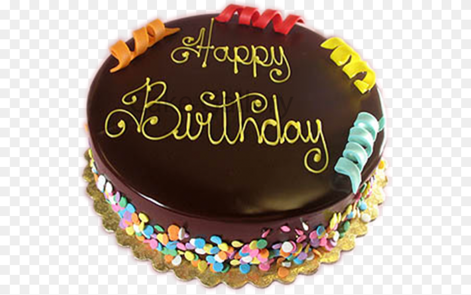 Happy Birthday Chocolate Writing, Birthday Cake, Cake, Cream, Dessert Png Image