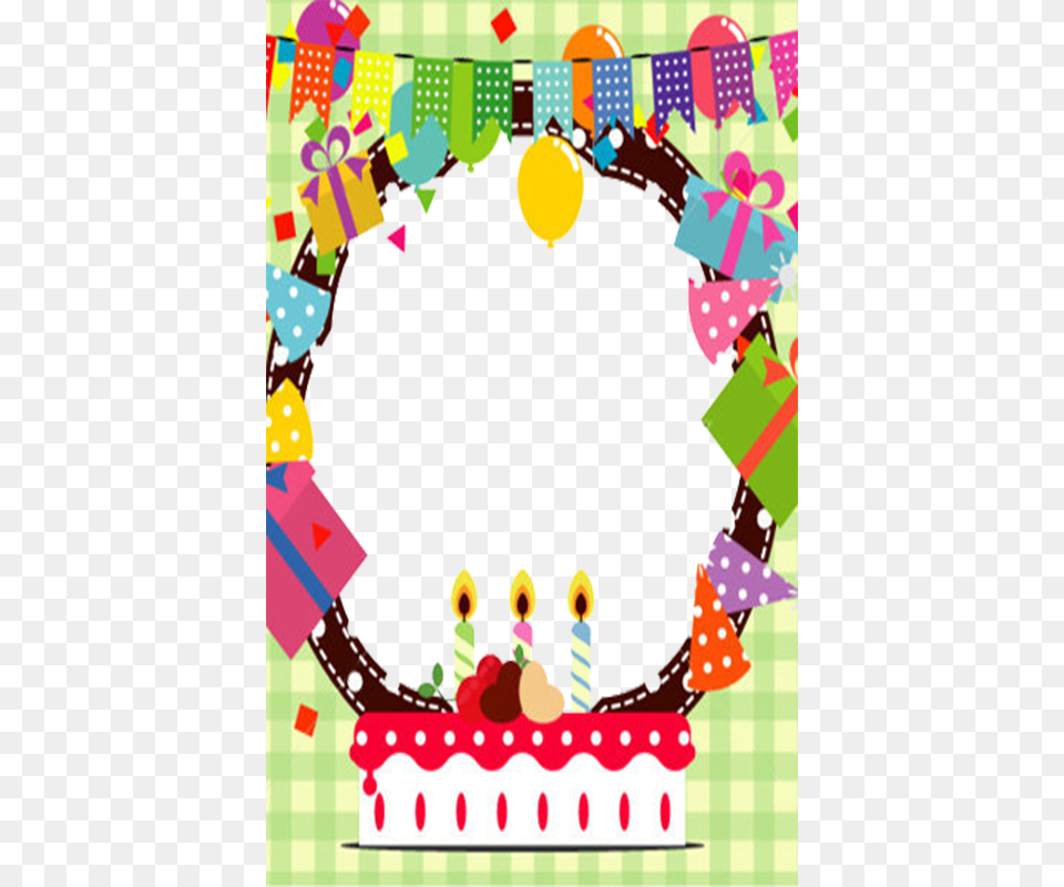 Happy Birthday Circle Frame, People, Person, Balloon, Birthday Cake Free Png