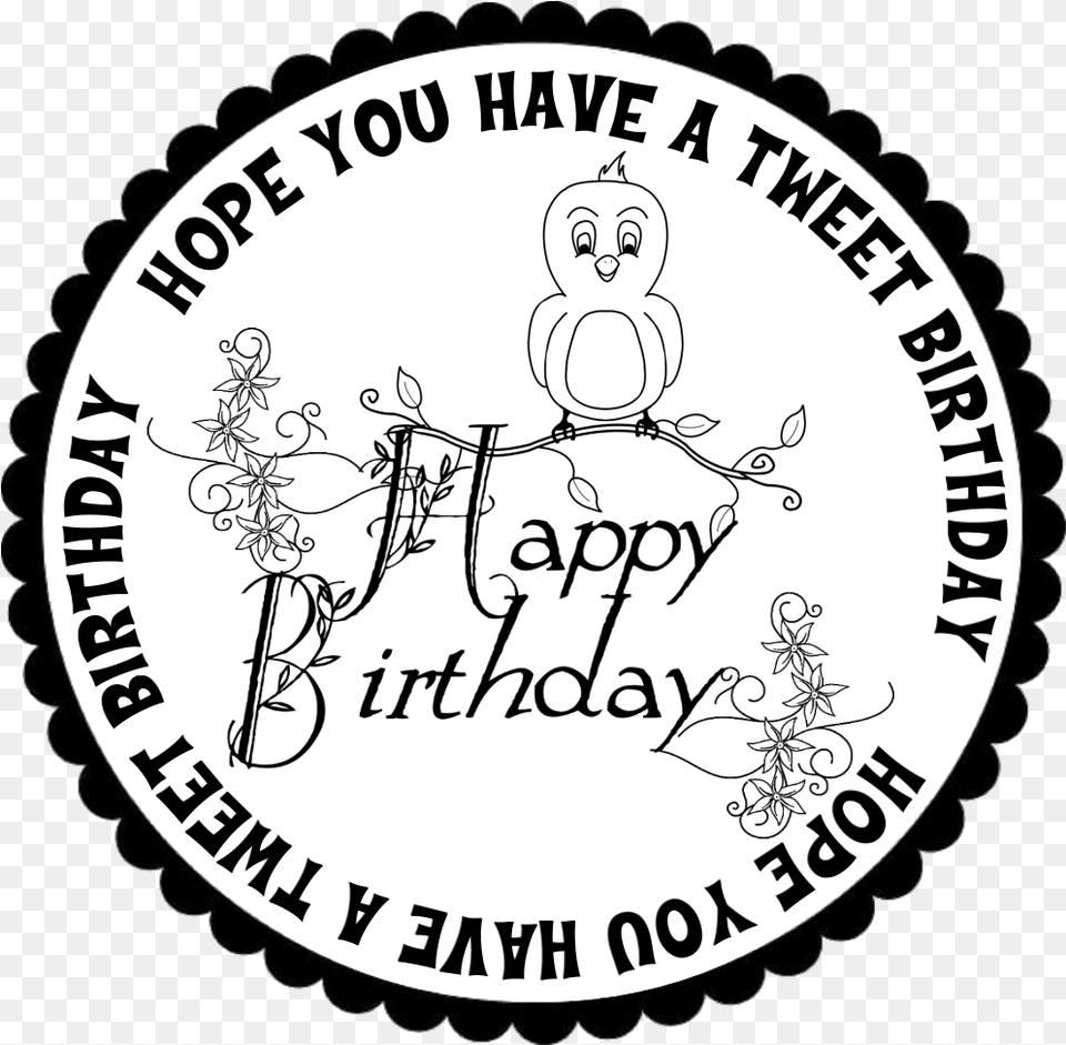 Happy Birthday Circle Template, Text, Logo Png Image