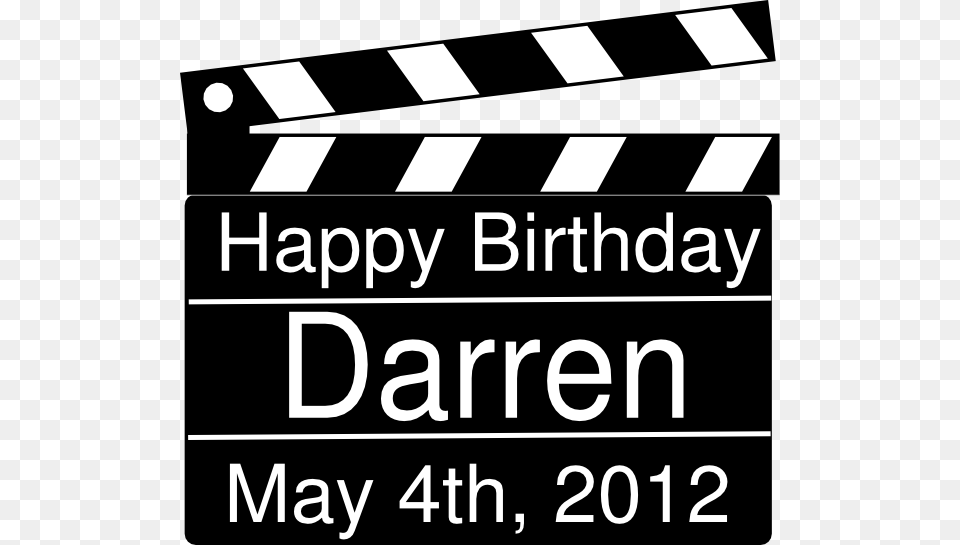 Happy Birthday Clapboard, Fence, Clapperboard Png