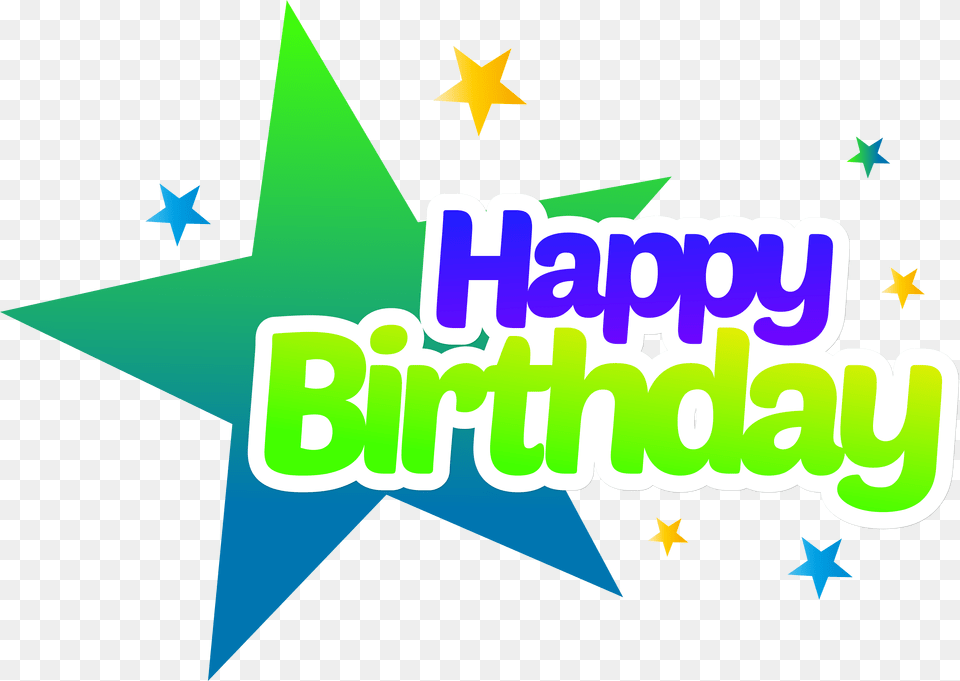 Happy Birthday Clip Art Happy Birthday Green, Star Symbol, Symbol Free Png Download